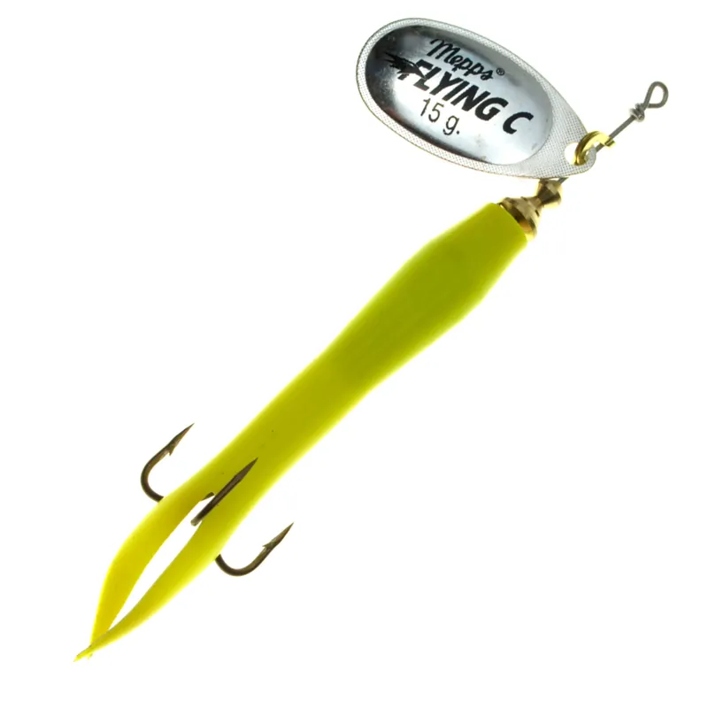 Mepps Aglia Flying Condom Spinner silber/chartreuse-                                                                                                                                                                                                                        15 g