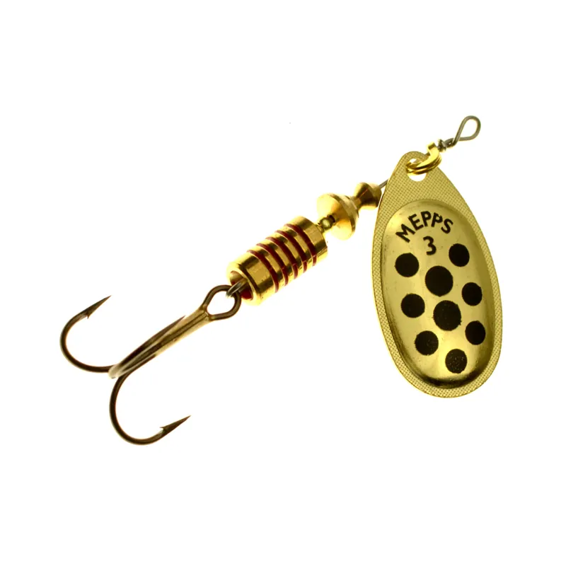 Mepps Aglia Spinner mit Punkten gold/schwarz- 2