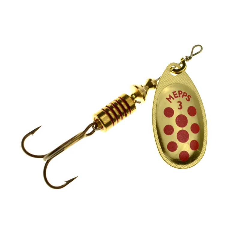 Mepps Aglia Spinner mit Punkten gold/rot- 2