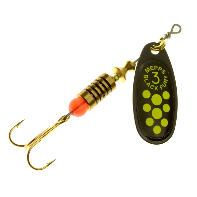 Mepps Black Fury Spinner schwarz/chartreuse- 3