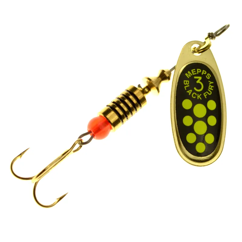 Mepps Black Fury Spinner gold/chartreuse- 2